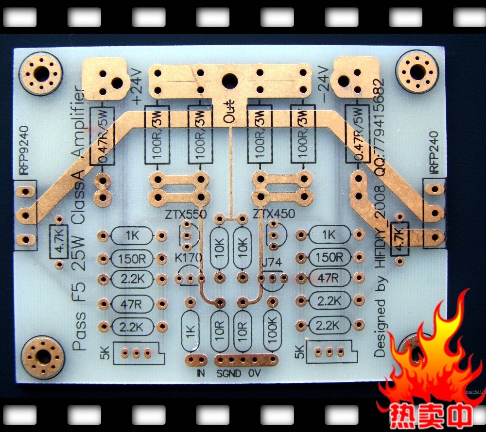 GZLON A ZERO Una coppia di 25W Single-ended Pura Classe A amplificatore di Potenza PCB di base sul PASSARE F5