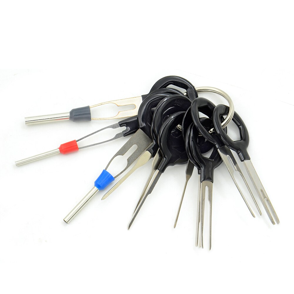 Cables de enchufe para coche, 11 Uds., para placas de circuitos, arnés, Terminal de extracción, Conector de selección, Pin de crimpado, aguja trasera, herramienta de extracción