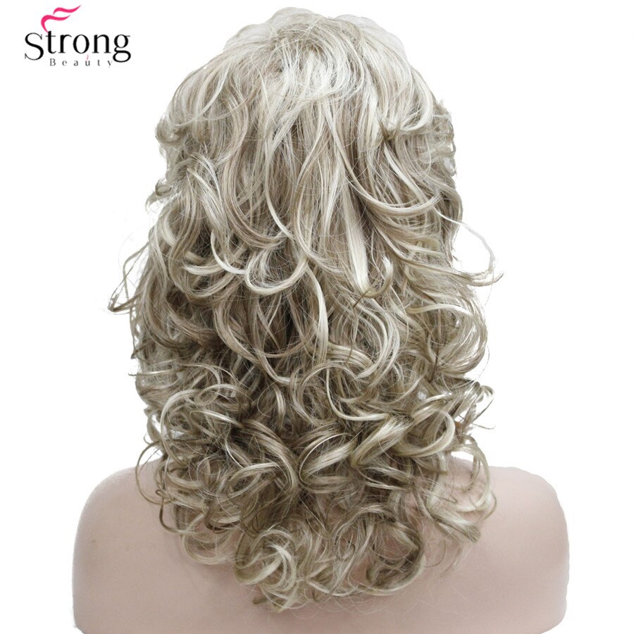 Perruque synthétique longue ondulée mi-longue | Perruque Auburn style Oblique pour femmes, perruque complète pour femmes: H16-613