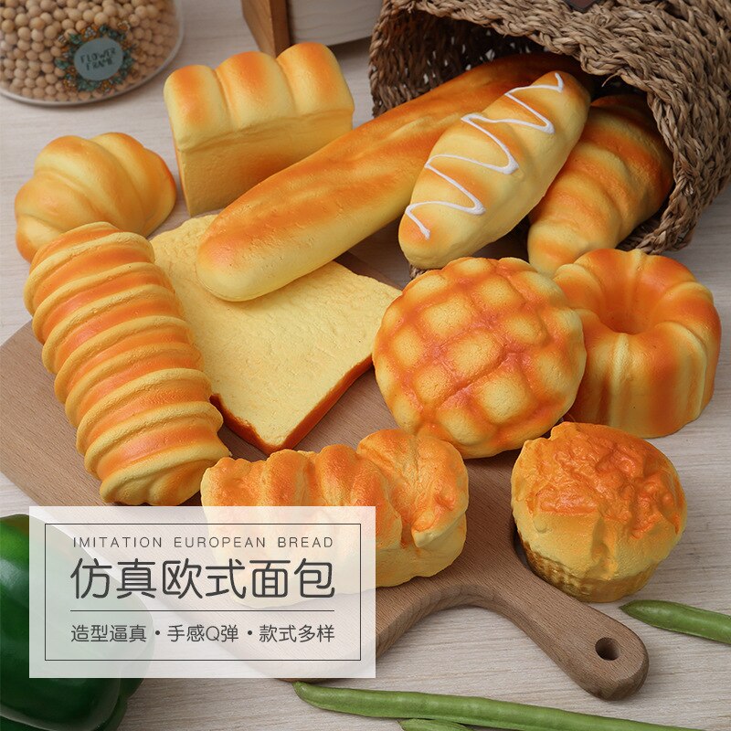 Bread Squishies Pack Cream Scented Slow Rising Squishy Toys for Kids Boys Girls Toast Loaf Bread Squishy Realistic Squishy Food