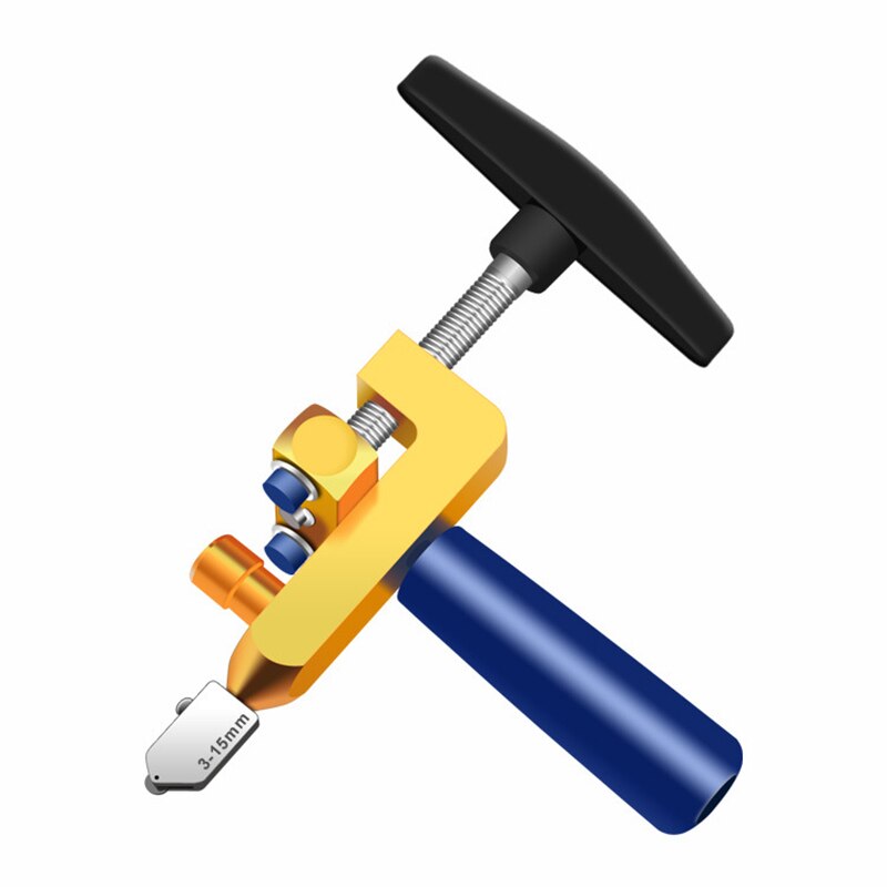 2 In 1 Manual Tile Cutter for Cutting Ceramic Tiles Glass Tile Opener Construction Tool High-strength Ceramic Cutting Tile Set: gold