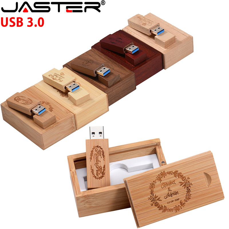gratis tilpasset logo høyhastighets usb-minnepinne i tre 3.0 stk. 128gb stk. bryllupsminnepinner 64gb stk . fotominnepinne u-disk 16gb 32gb