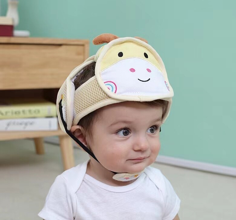 Baby Peuter Cap Anti-Collision Beschermende Hoed Baby Veiligheid Cartoon Helm Zachte Comfortabele Hoofd Beveiliging-Verstelbare: Deer