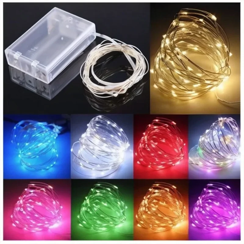 USB Battery Powered LED String Lights for Christmas Outdoor Room Festival Decor Small Colored Fairy Lights Atmosphere