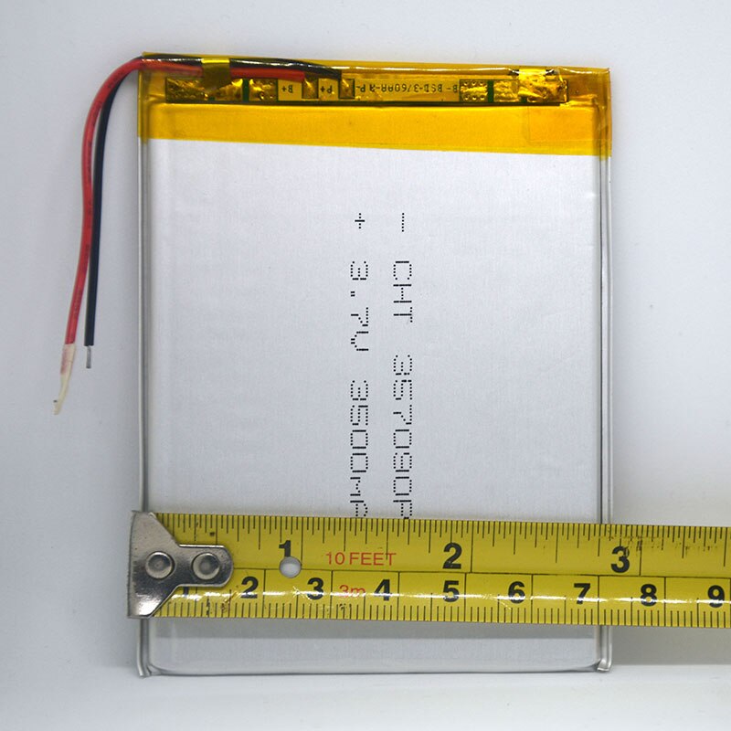 Batería de pilas universal para tableta de 7 pulgadas, 3,7 v, 3500mAh, polímero de litio para BQ 7004 + Accesorios para herramientas, destornillador