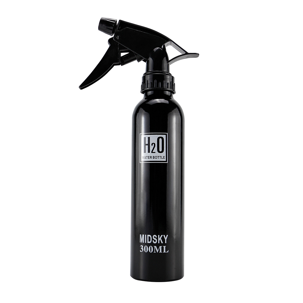 Pulvérisateur d'eau en aluminium pour Salon de coiffure, bouteille vide de 500ML, rechargeable, outils de pulvérisation pour coiffeur: 300ML-Black