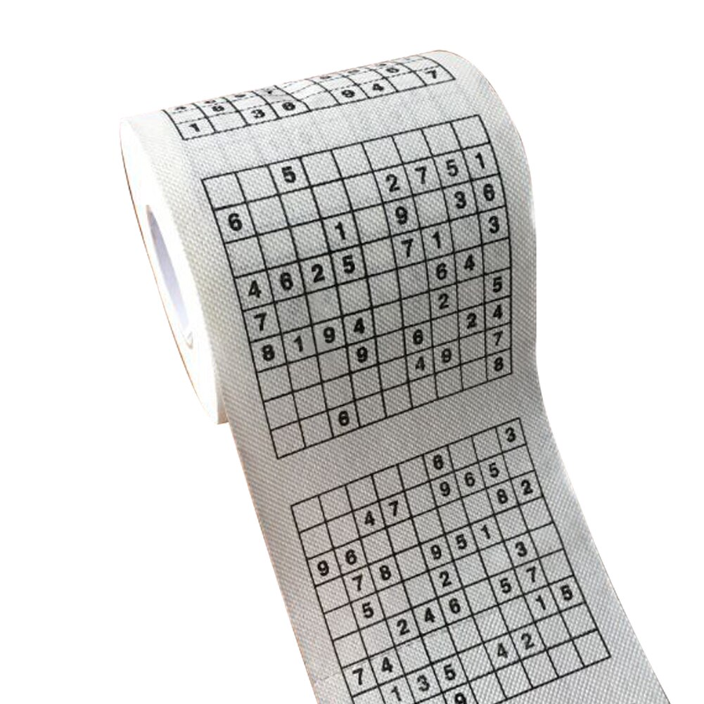 Rulle toiletpapir sødt tegneseriemønster print badeværelsespapir til hjemmekontorhotel: 3