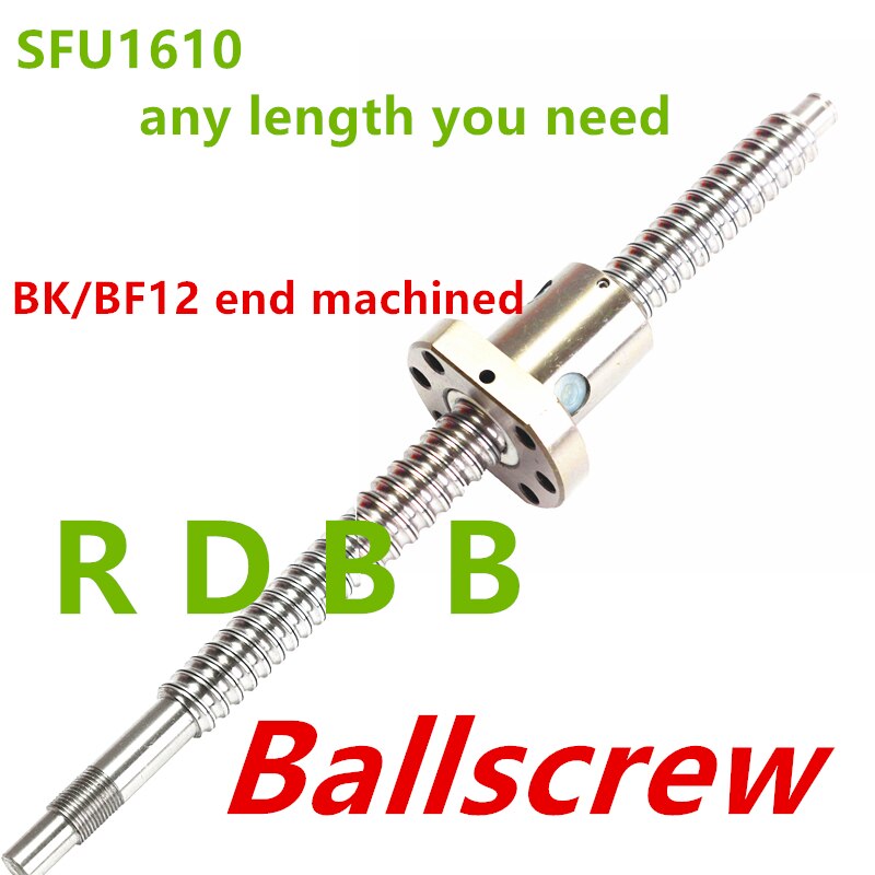 Sfu 1610 200 250 300 350 400 450 500 550 600 650 700 750 mm 800mm 790mm 330mm yhdellä 1610 laipalla, yhdellä kuulamutterilla, cnc-osat