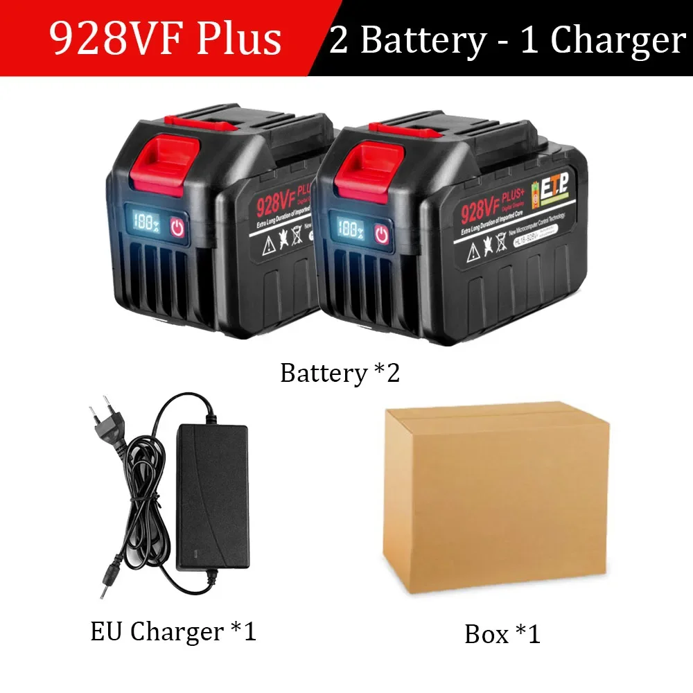 20V 928VF 388VF Plus Akku 30000mAh 20000mAh Mit LED Power Display Für Makita 18V Power werkzeug Batterie EU Stecker