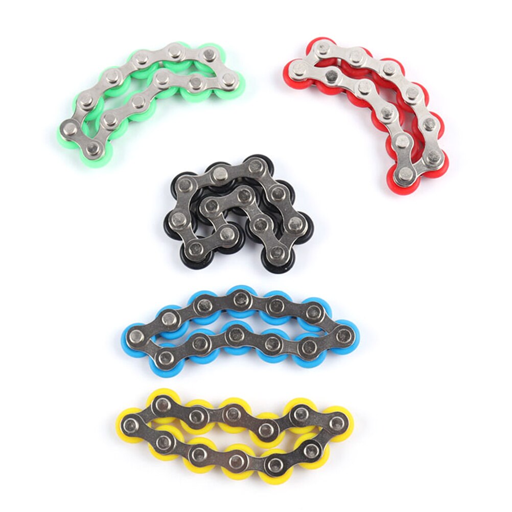 12 Sectie Rvs Bike Chain Armband Anti Stress Speelgoed Voor Kinderen Volwassen Student Stress Relief Speelgoed