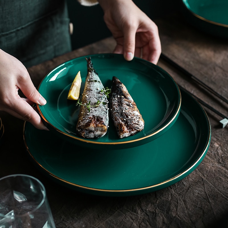 plate plate family dinner bowl combination soup bowl salad bowl Nordic light