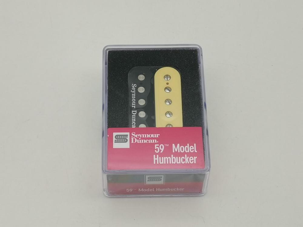Guitar pickups alnico 5 hals og bro humbucker pickup 4c sæt sorte guitar pickupper: Sh1n- hals zebra