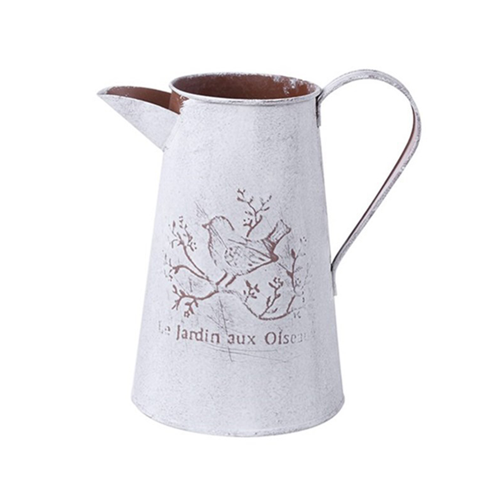 Europese Stijl Retro Gegalvaniseerd Ijzer Bloempot Decoratie Planter Antieke Tuin Bloempot Planten Tool: A1