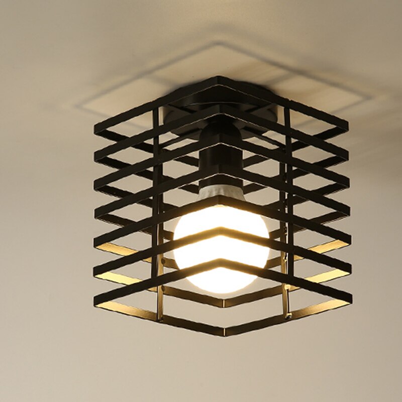 retro taklampe årgang taklampe koselig innredning til soverom korridor spisestue svart hems 110v 220v e27 stikkontakt: C pære ikke dekke