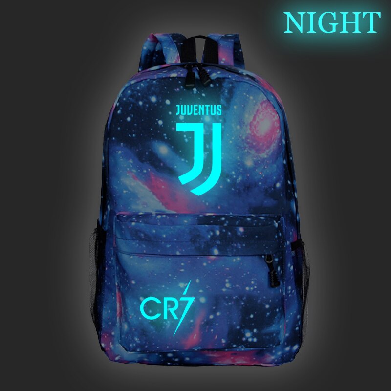 Cristiano Ronaldo CR7 Luminous Backpack Students Boys Girls Bags Schoolbag Teens Daily Rucksack for Kids Teens