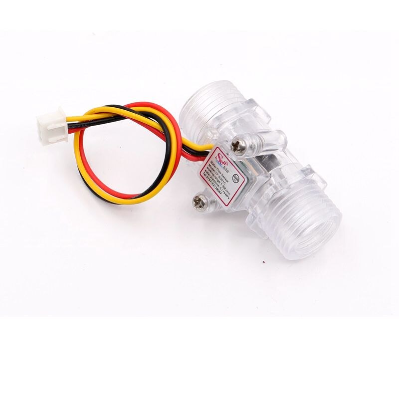 G1/2&quot; Water Flow Sensor 1-30L/min Transparent Material Visible Flow Meter Water Flow Counter YF-S201C