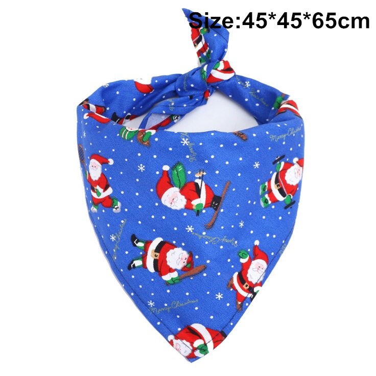 Christmas Pet Dog Triangle Bandanas Xmas Large Dog Scarf Collar Neckerchief Puppy Dogs Pet Bow Ties Slobber Towel Clothes: A 04