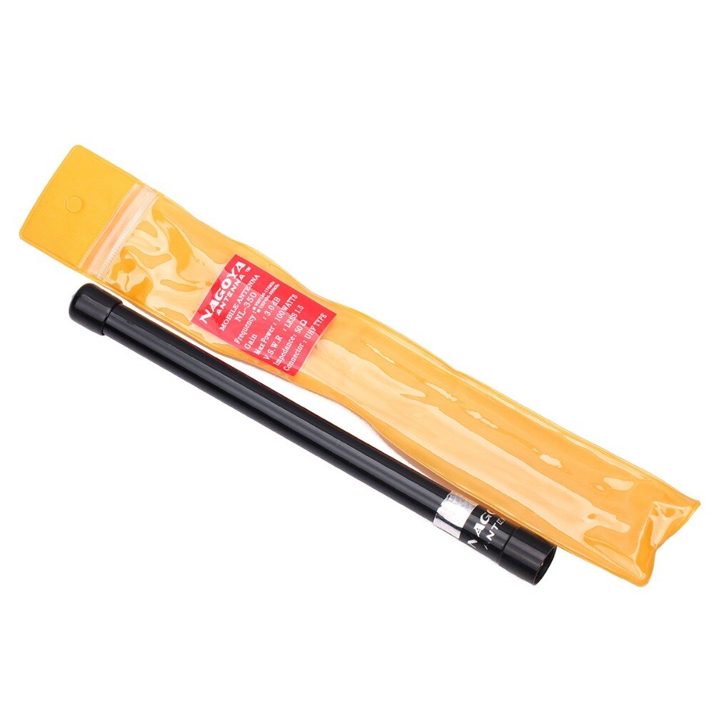 Nagoya NL-350 Dual Band 136-174Mhz/400-500Mhz 100W 3.0dBi High Gain Glasvezel Antenne voor Mobiele/Station Auto Radio