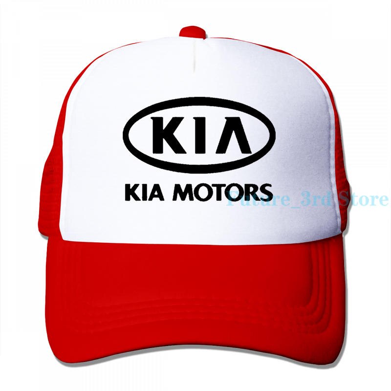 Kia Motors Baseball cap men women Trucker Hats adjustable cap: 3-Red