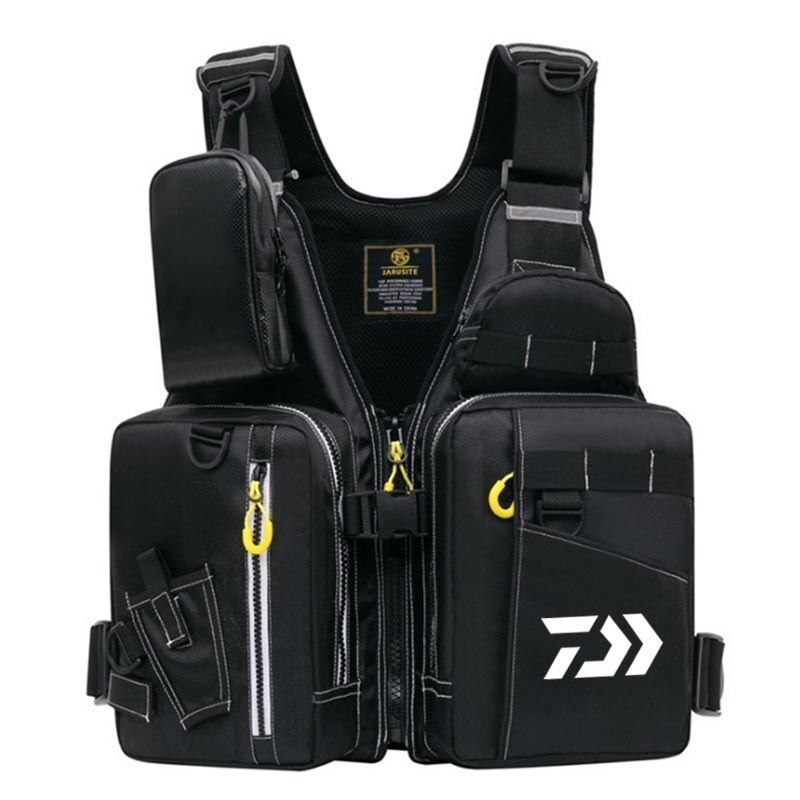 Vissen Vesten Reddingsvest Drijfvermogen Pak Draagbare Volwassen Professionele Ademend Waterdicht Zee Vissen Reizen Multi-Zakken Vest: heisebaibian