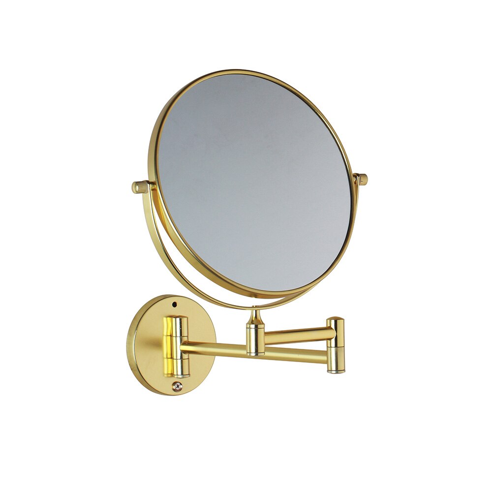 Yanksmart badeværelse makeup spejl vægmonteret udvidelig folde stil forfængelighed spejl sundhed skønhed justerbar: Guld