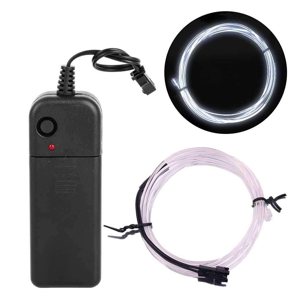 Auto Innen Atmosphäbetreffend Lampe Streifen Scheren Neon- EL Kalt Licht Draht Licht AA Batterie Regler Umgebungs Dekorative Licht Lampe: verrotten / 3000 Karat Goldene