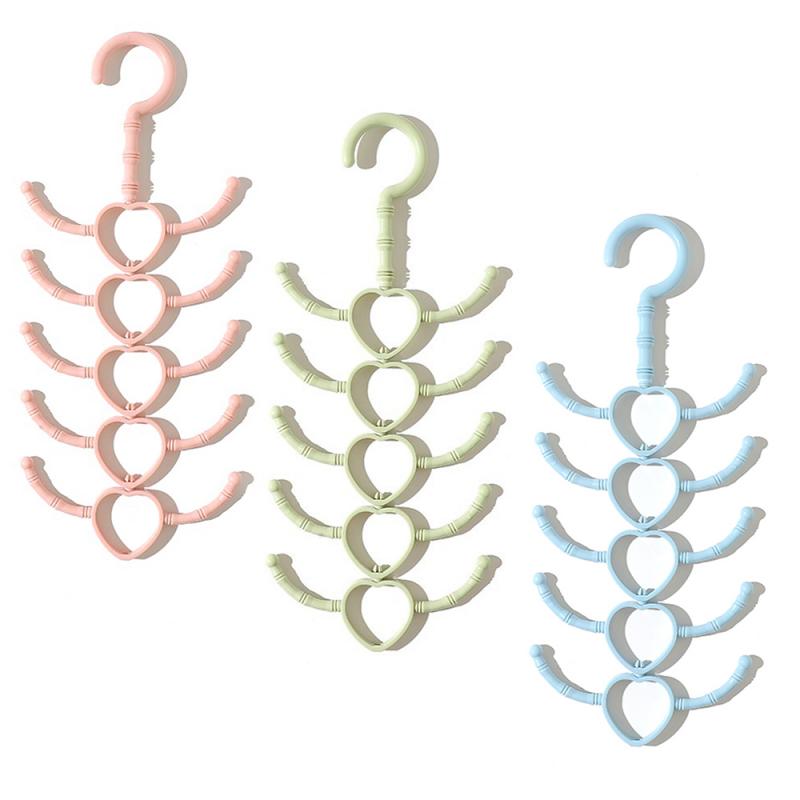 Percha multiusos de 10 garras para colgar pañuelos, bufanda, perchero, gancho de plástico, Zapatero, productos para el hogar