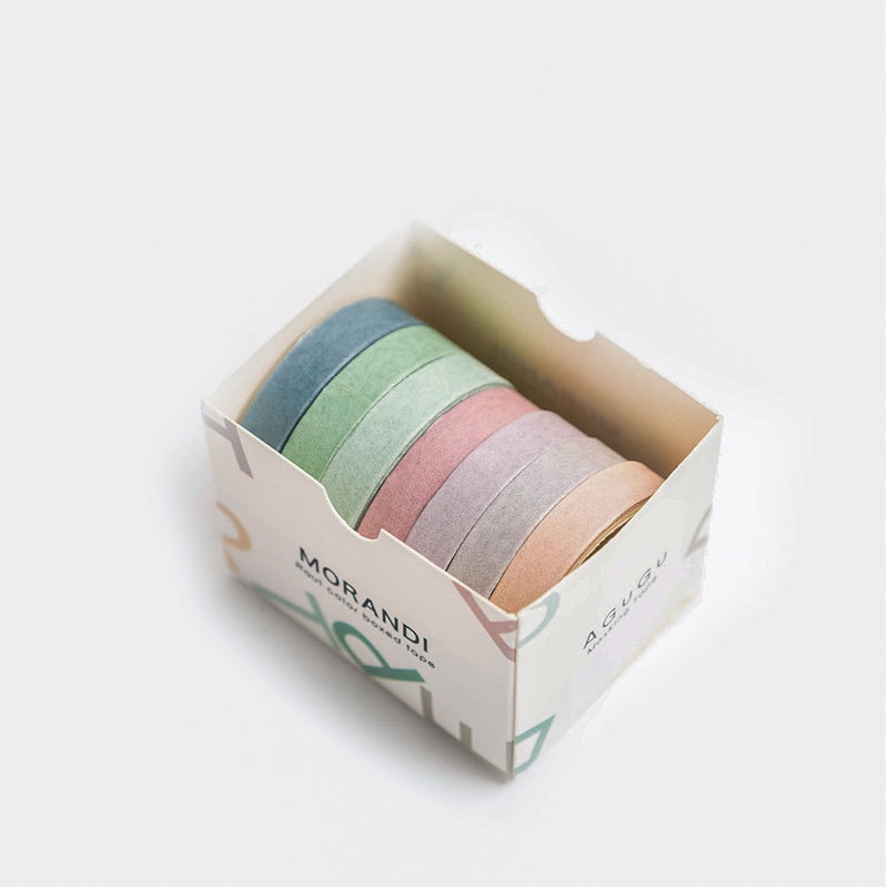 7 ruller washi tape sæt farvet malertape pakke dekorative tynde tape børn og vridning