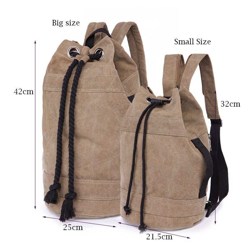 Brand Men's Casual Backpack Korean Canvas Shoulder Bag Trend Couples Basketball Bag Drawstring School Daypack