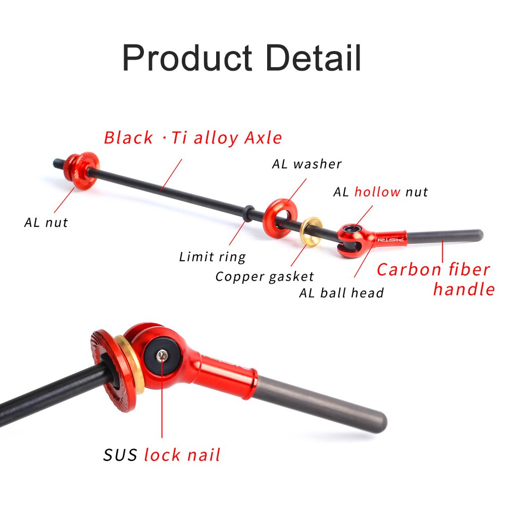 Titanium Ti Skewer QR Mountain Bikes Quick Release Skewer lever MTB Bicycle Cycling Hub Road Bike Quick Release MTB parts
