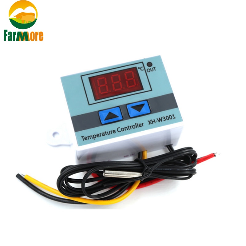 W3001 digital kontrol temperatur mikrocomputer 10 a 12v 24v 220v led temperatur til inkubator køling varmeafbryder termostat