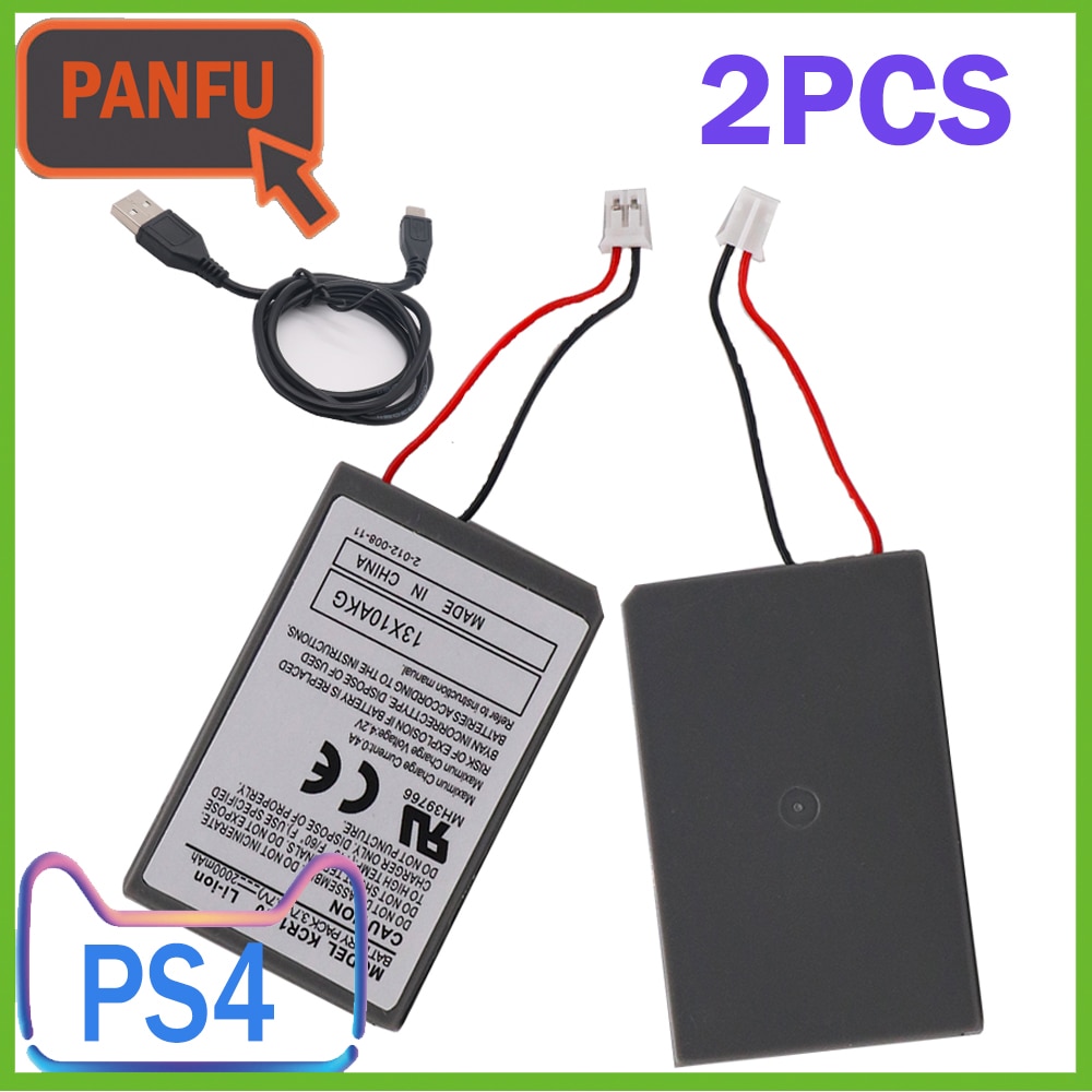 2pcs2000mAh Batterij Voor Sony Gamepad PS4 Batterij Dualshock4 V1 Draadloze Controller Oplaadbare Batterijen CUH-ZCT1E CUH-ZCT1U