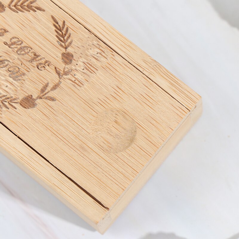 Natural Bamboo Box Organizer Wooden Storage Box Card Packaging Case