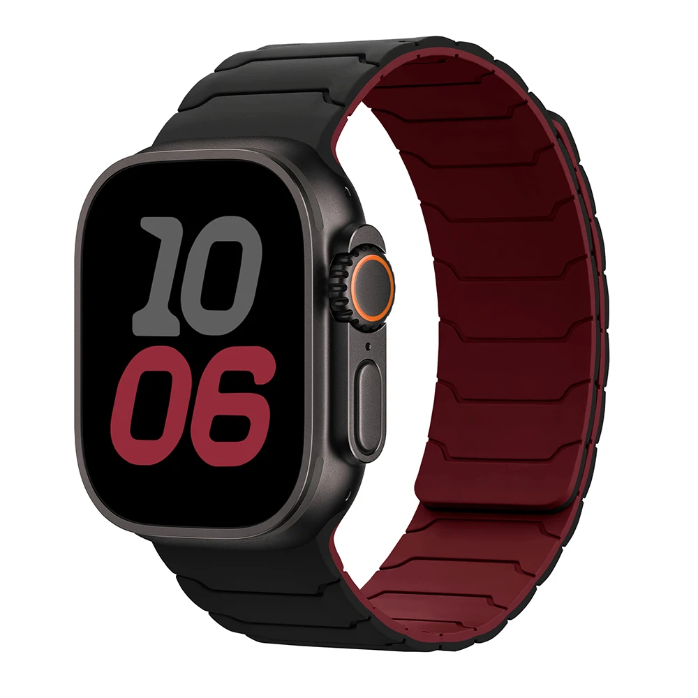 Correa para Apple Watch ultra 2 Band 49mm 45mm 44mm 40mm 42mm 46mm 41mm 38mm pulsera magnética de silicona IWatch Series 10 SE 9 8 7