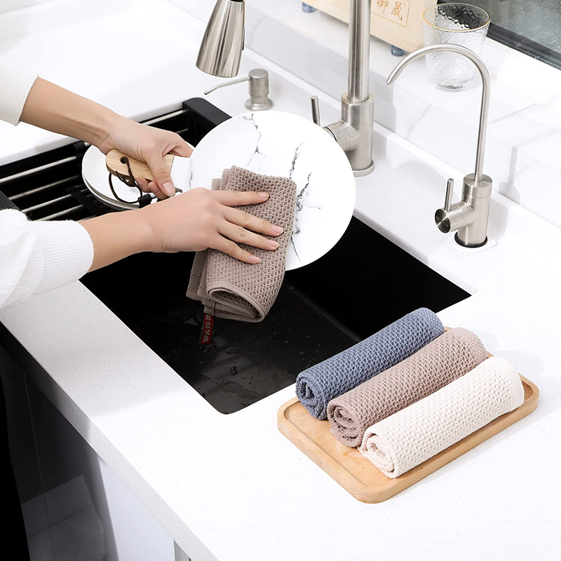 Paño de cocina de algodón toalla de cocina absorbente Ultra suave, paño de limpieza del hogar, utensilios de cocina, paño de lavado, trapo para platos