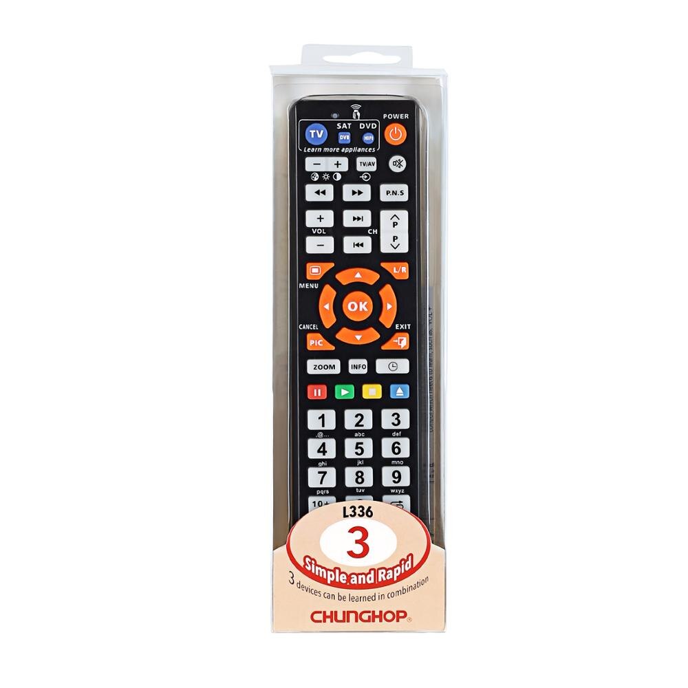 Universal Smart IR Remote Control IR with Learn function For TV CBL DVD SAT HIFI BOX CHUNGHOP Original L336 3in1