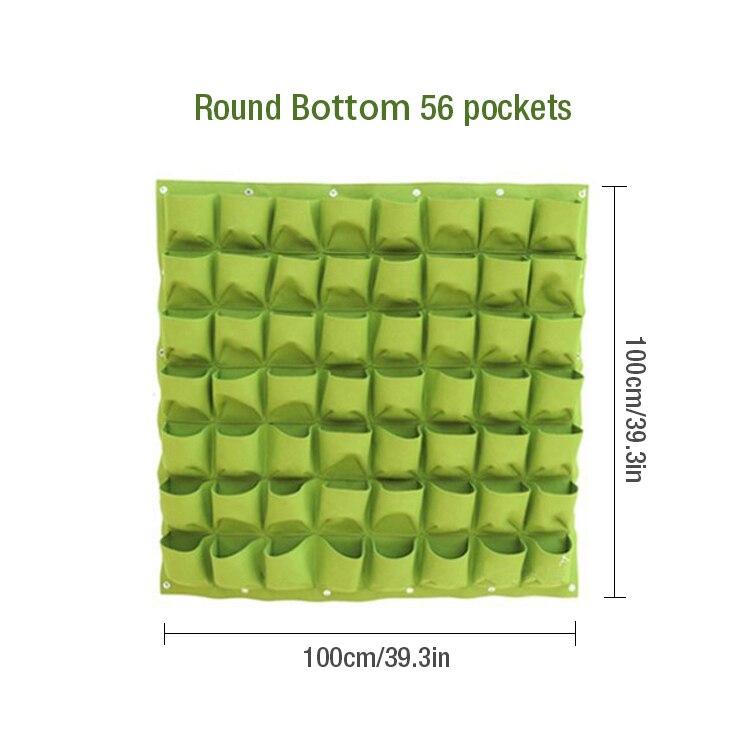 Wanddecoratie bonsai zakken met 81 zakken, groene kweekzakken, plantenbak, verticale tuin, vaas, muurplant, bloempot, winkellogo, decoratie: B-56