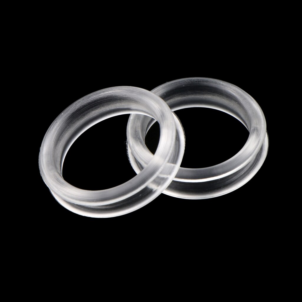 Pack of 10 Rubber Rings Thumb Ring Sizing Inserts for Grooming Scissors Black/Clear