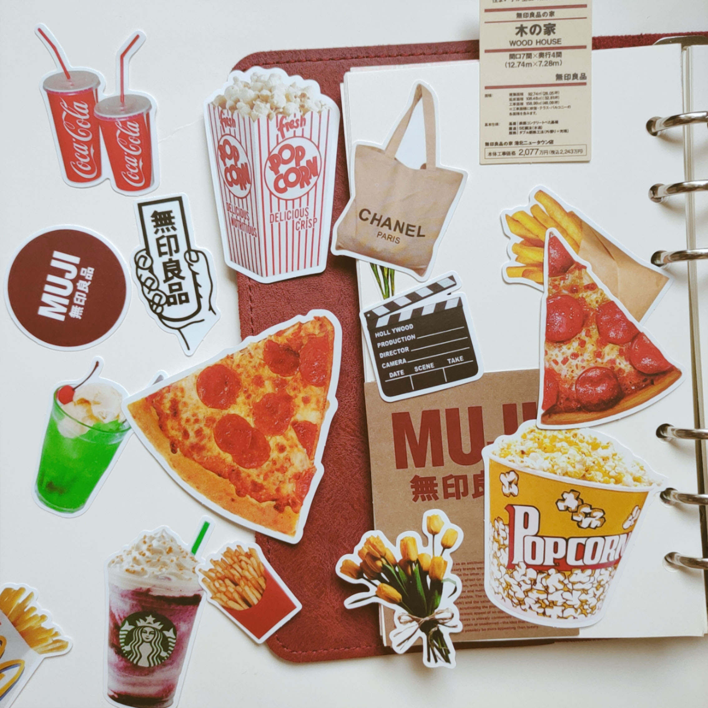Fast Pizza Food Stickers DIY Scrapbooking Album Diary Mobile Phone Computer Happy Planner Decoration Seal Stickers