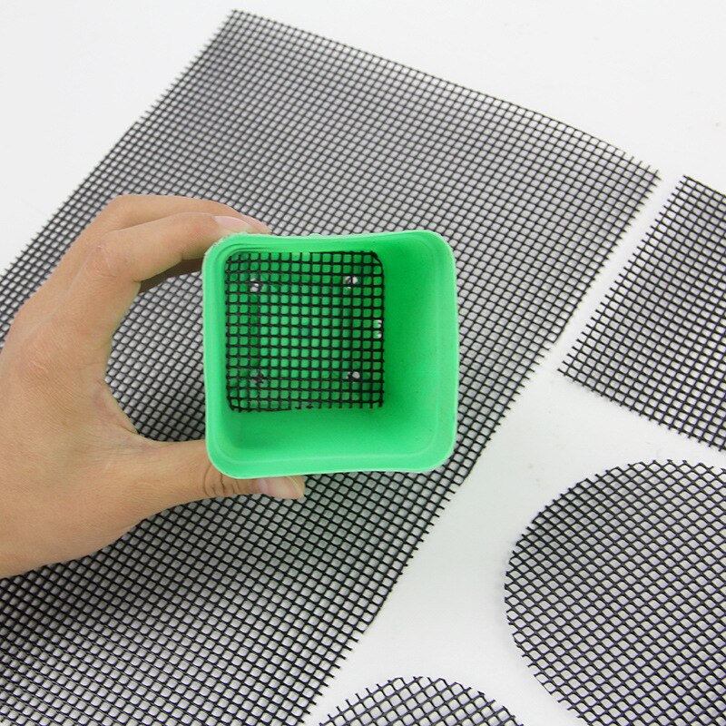 Square Round Plastic Flower Pot Mesh Pad Bottom Grid Mat Prevent Soil Loss Leak-proof Pad Anti-corrosion Breathable Net