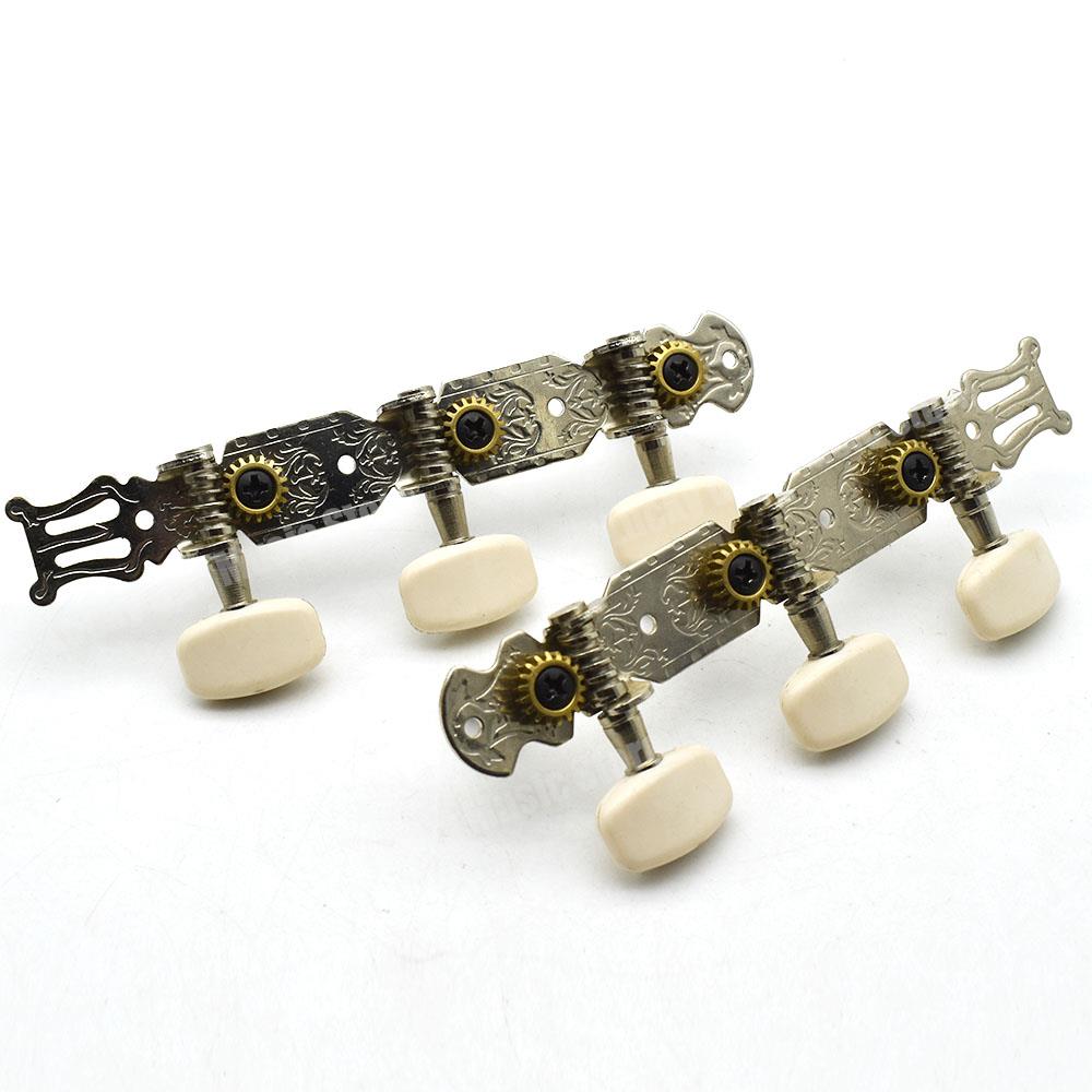 1 Stücke 3L/3R Gitarre Stimmschlüssel Mechaniken Mechanik 6 Schnur Vergoldet Einzelloch Stimmwirbel für klassische Akustikgitarre
