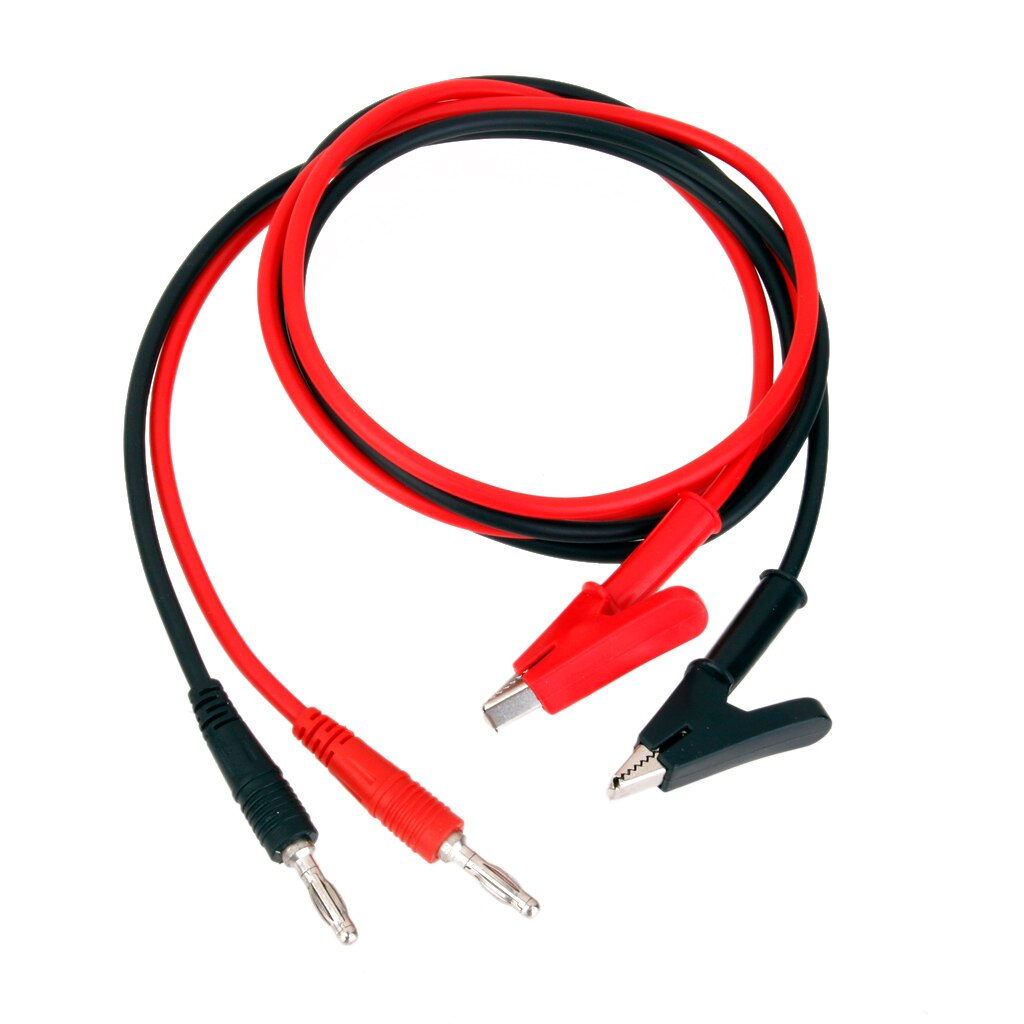 2 Pcs 15A Banana Plug 4 Mm Auto Batterij Clip Klemmen Alligator Clips Kabel