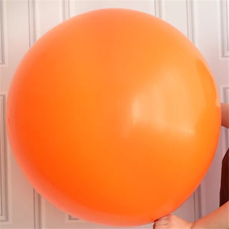 36inch Giant White Pink Latex Air Helium Balloon Big Round Inflable Golobs Wedding Birthday Party Decoration Baby Shower Balls: Orange