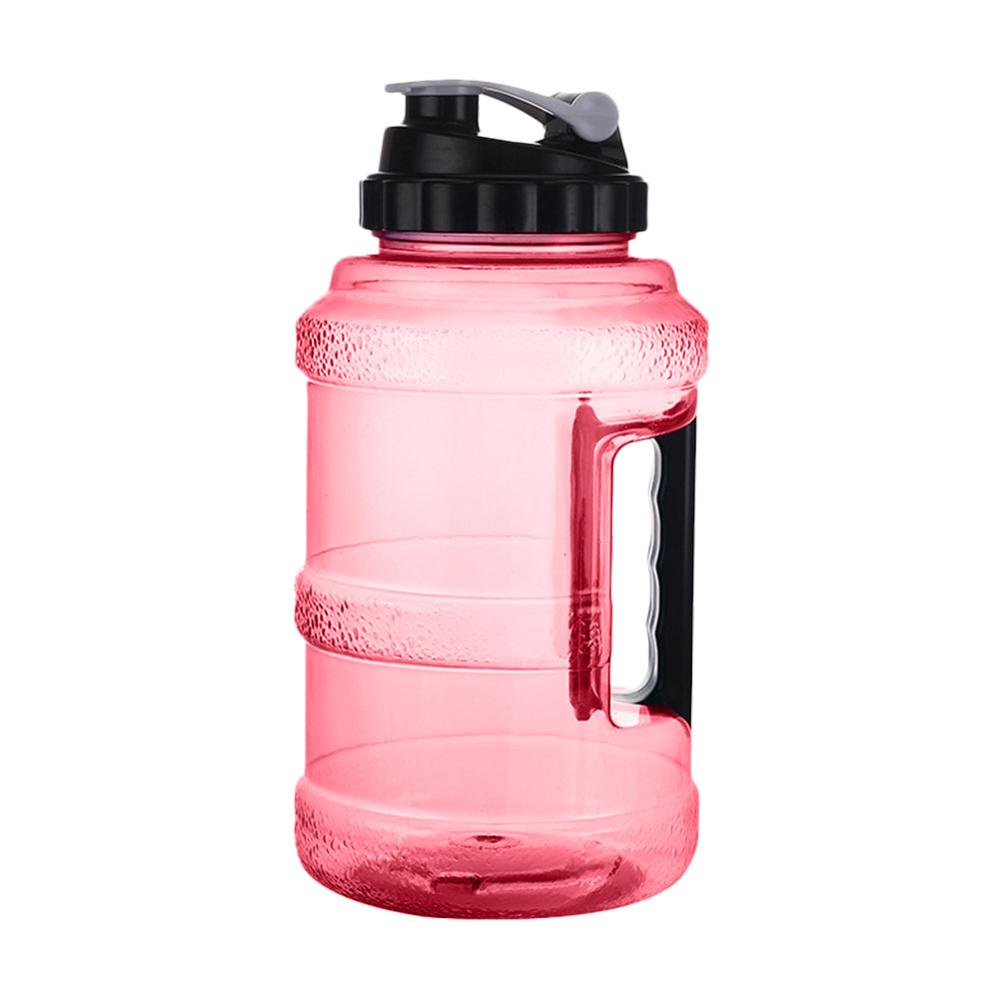 Botella de agua grande reutilizable de plástico, a prueba de fugas, boca ancha, inodoro, para gimnasio y Fitness al aire libre, 2.5L: Red