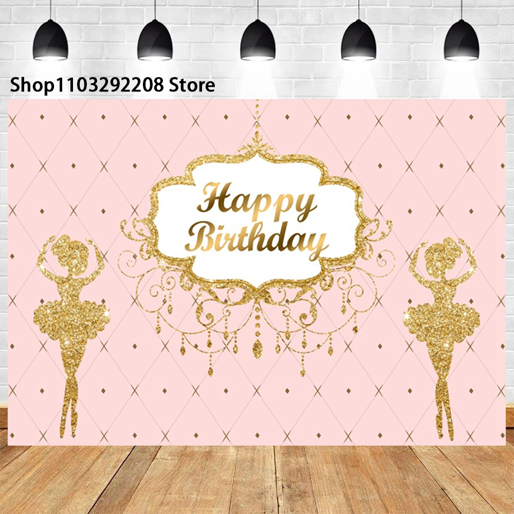 Ballet Dancer Girl Princess Theme Girls Ballerina Baby Shower Photography Backdrop Swan Girls Birthday Party Decoration Banner: L / army green
