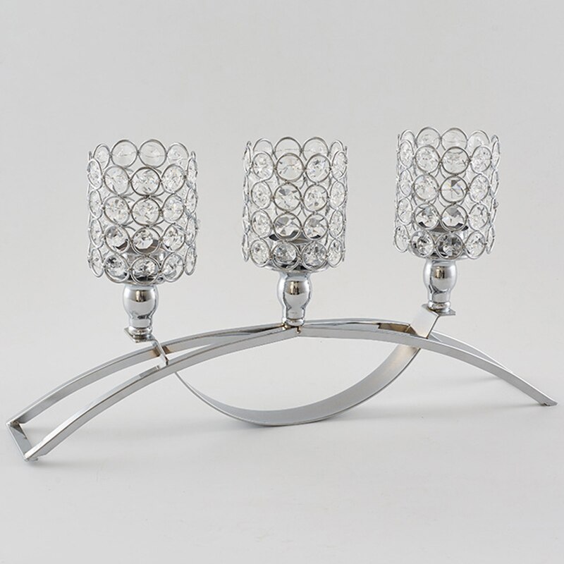 Candelabro de cristal Artificial velas para mesa de boda Centro candelero soporte para candelita candelero para decorar el hogar