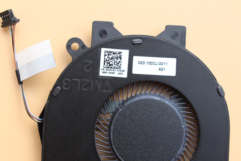 CPU Cooler Fan For DELL Inspiron 5580 5581 5585 5482 5488 P93G 5481 8W6DJ 0G0D3G DFS5K121142620 FKS9 023.100DJ.0011 Radiator