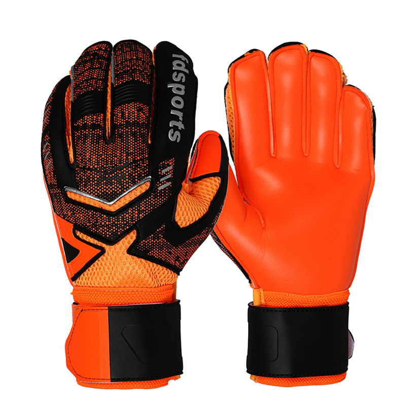 Fdsport freundlicher FußBall Torwart größe 5 ~ 10 Studenten Besondere Spiel Latex Protektoren für Erwachsene Finger schutz fußBall handschuhe: Anderes / XXL