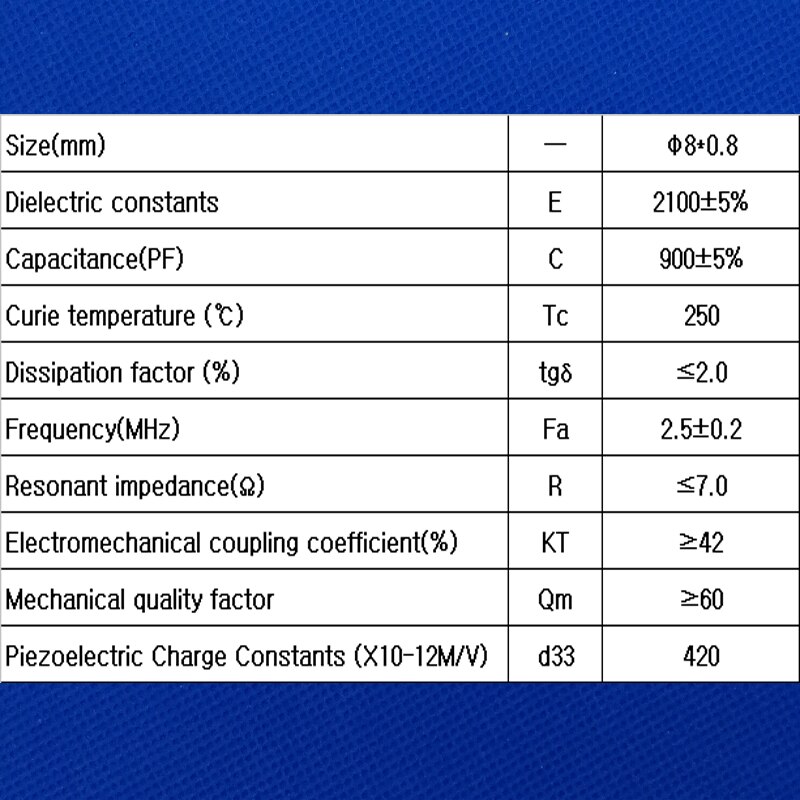 Ultrasone Piëzo Keramische Disc 8x0. 8mm-PZT5 Piezo Disk PZT Kristallen Sensor Element Schoonmaken Zender Chips