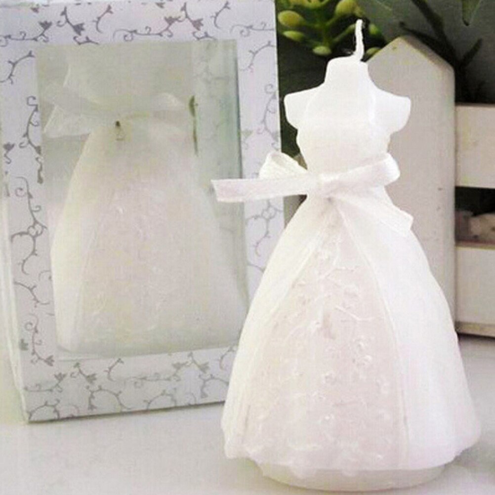 1 pièces nouvelle robe robe Art bougie blanc mariage mariée bougies de mariage fête fournitures décoration de la maison